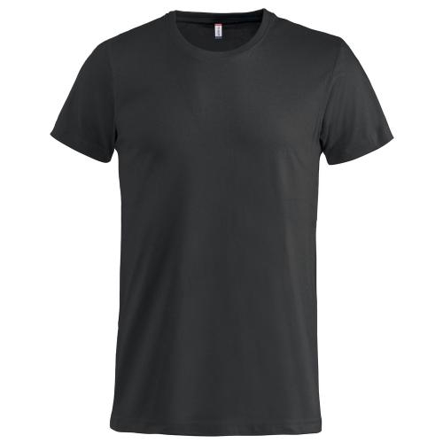 Basic-T bodyfit T-shirt zwart,l