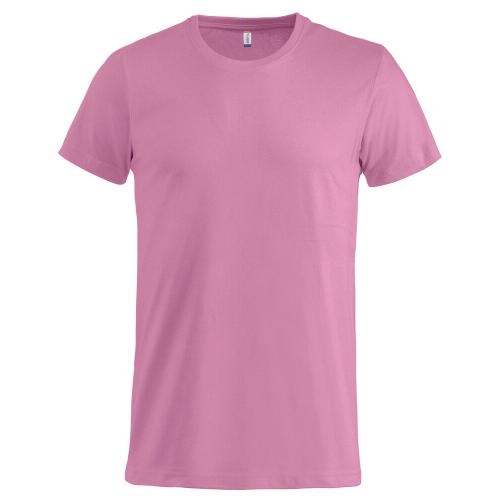 Basic-T bodyfit T-shirt helder roze,l