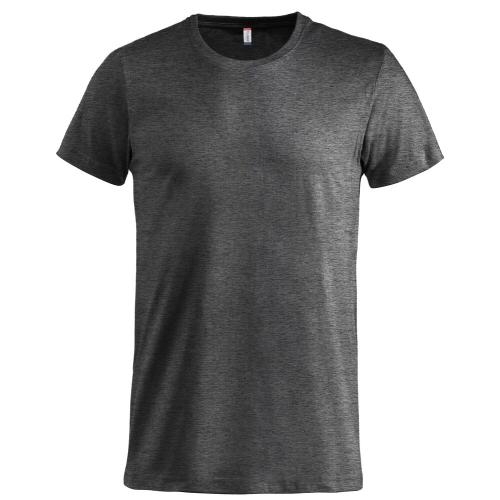 Basic-T bodyfit T-shirt antraciet melange,l