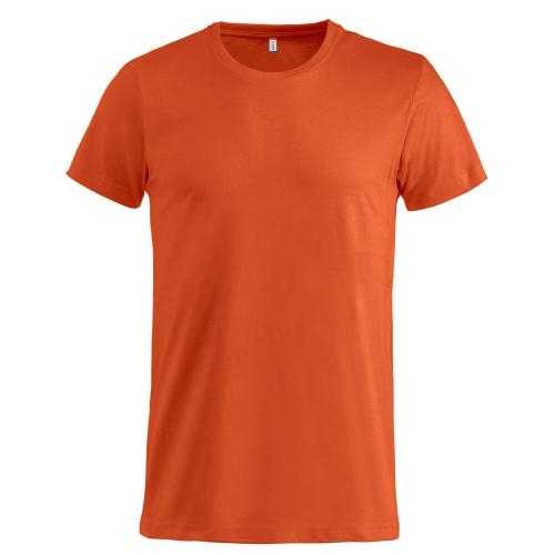 Basic-T bodyfit T-shirt diep-oranje,l