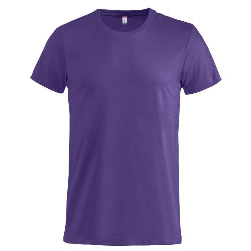 Basic-T bodyfit T-shirt helder lila,l