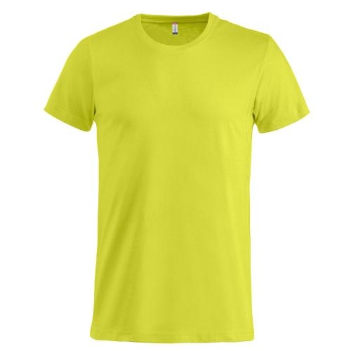 Basic-T bodyfit T-shirt signaalgroen,l