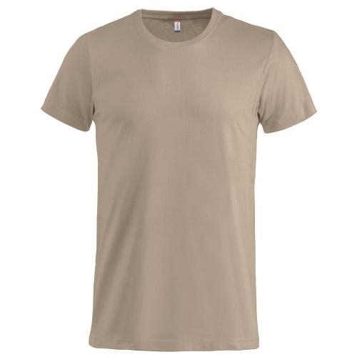 Basic-T bodyfit T-shirt caffe latte,l