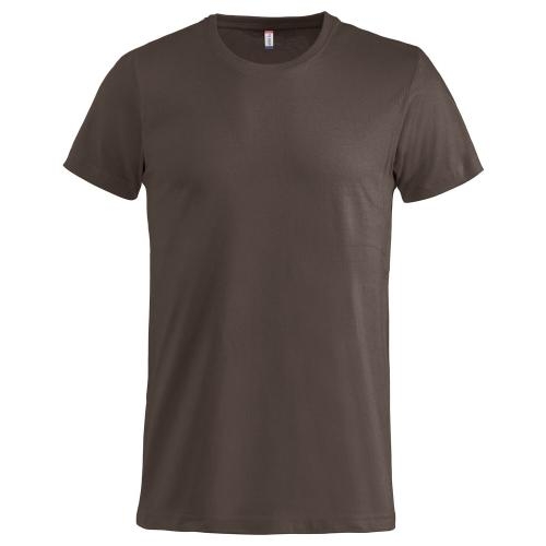 Basic-T bodyfit T-shirt dark mocca,l