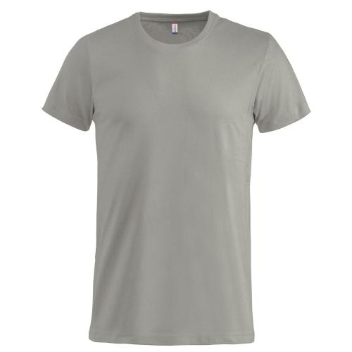 Basic-T bodyfit T-shirt zilvergrijs,l