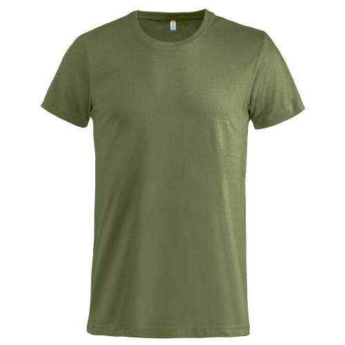 Basic-T bodyfit T-shirt army green,l