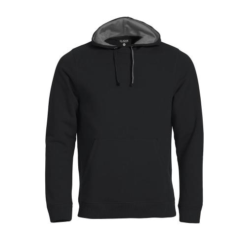Trui met capuchon Classic zwart,l
