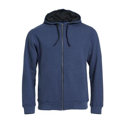 Classic Hoodie full zip blauwmelange,l