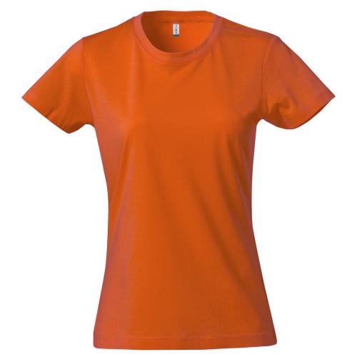 Basic dames shirt diep-oranje,l