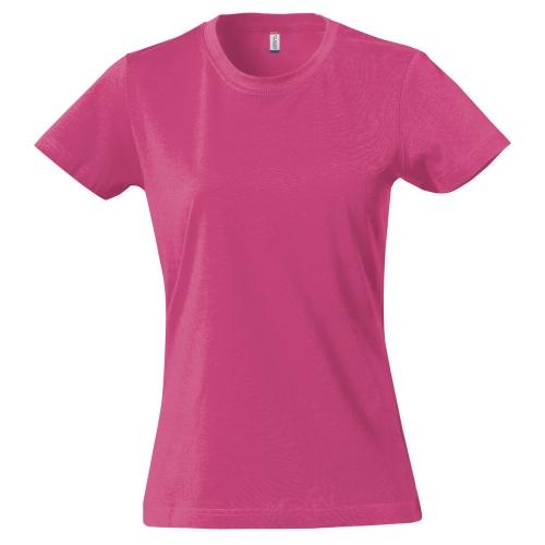 Basic dames shirt helder kersen,l