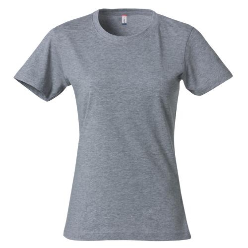 Basic dames shirt grijsmelange,l