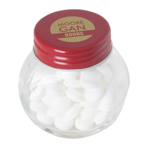 Snoeppotje mintjes rood