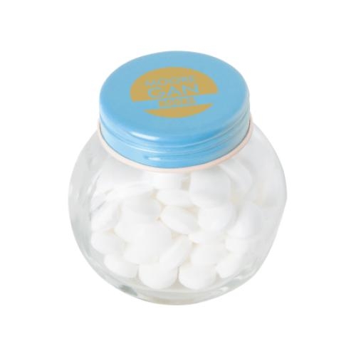 Snoeppotje mintjes lichtblauw