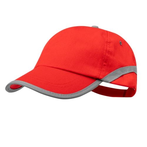 Reflecterende cap rood