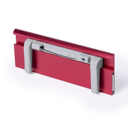 Gekleurde aluminium naambadge blauw