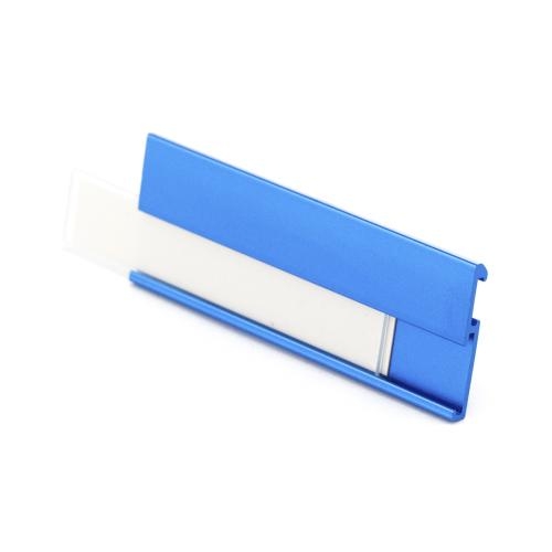 Gekleurde aluminium naambadge blauw