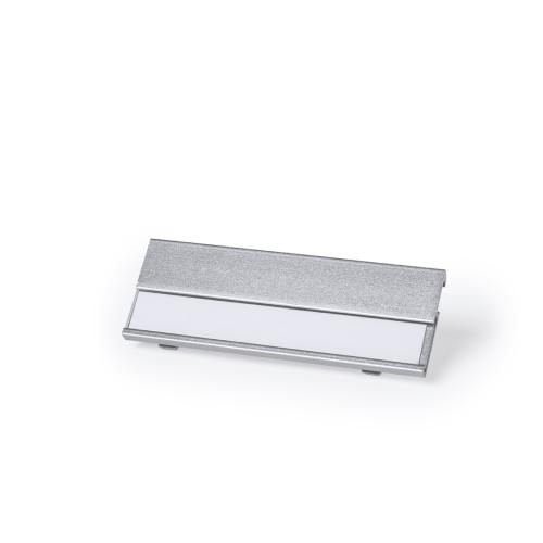Gekleurde aluminium naambadge blauw