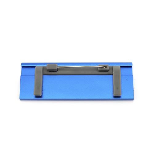 Gekleurde aluminium naambadge blauw