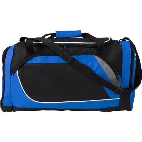 Polyester sporttas David kobaltblauw