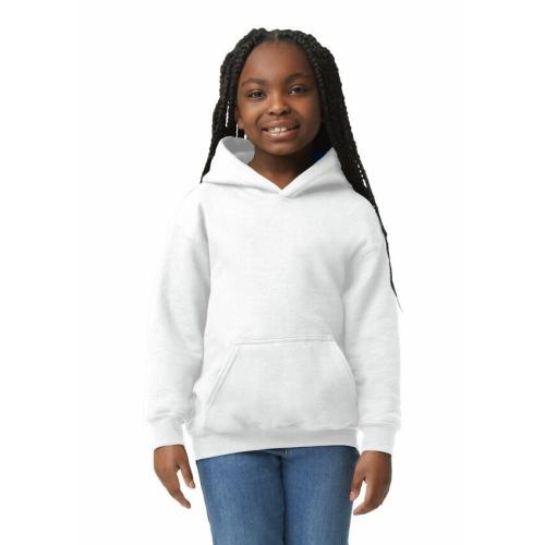 Gildan hoodie kinderen wit,l