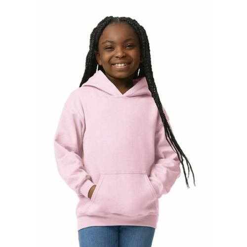 Gildan hoodie kinderen lichtroze,l