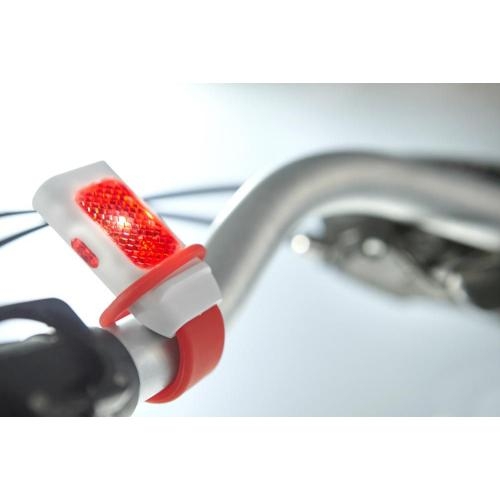 Kunststof fietslampje 4 LEDs blauw