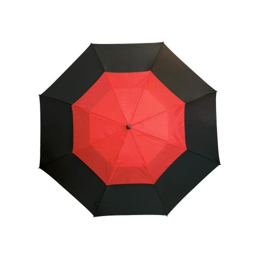 Golf paraplu Monsun zwart/rood