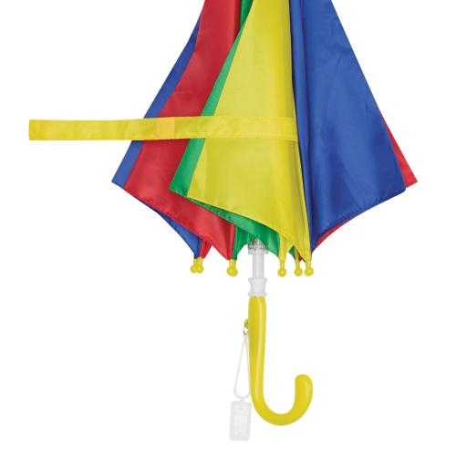 Regenboog kinderparaplu blauw/groen/rood/geel