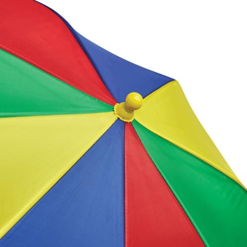 Regenboog kinderparaplu blauw/groen/rood/geel