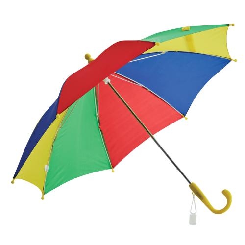 Regenboog kinderparaplu blauw/groen/rood/geel