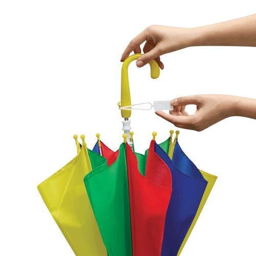 Regenboog kinderparaplu blauw/groen/rood/geel