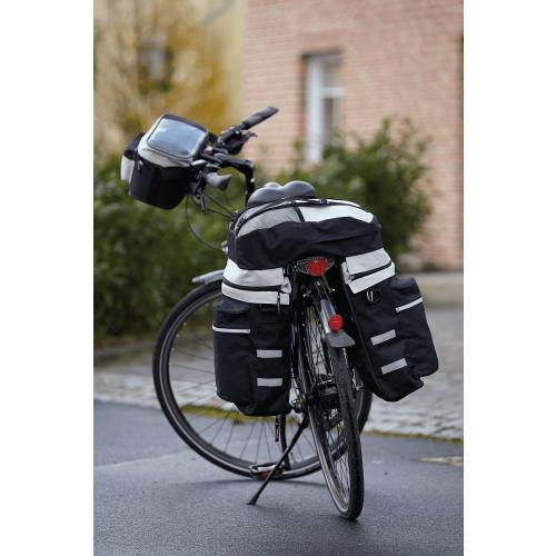 Fietstas Trio zwart/grijs