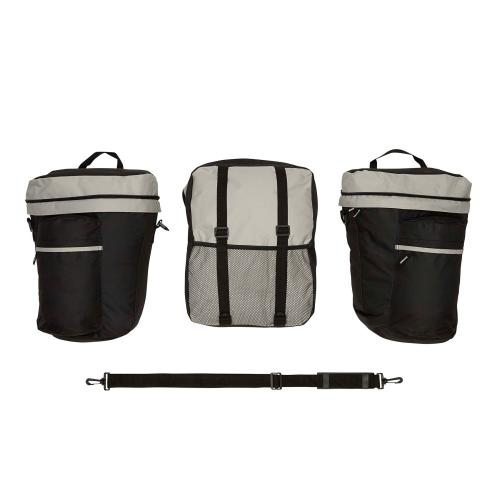 Fietstas Trio zwart/grijs