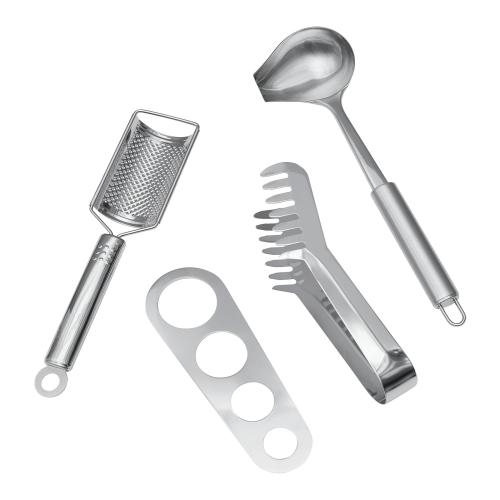 4-delige rvs spaghetti set Bolognese zilver