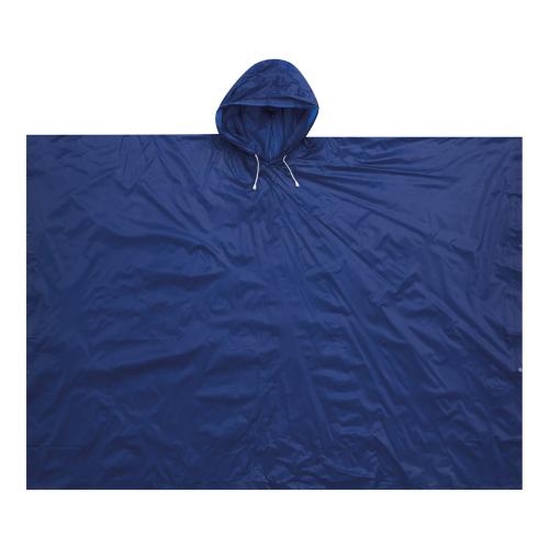 Regenponcho met capuchon blauw