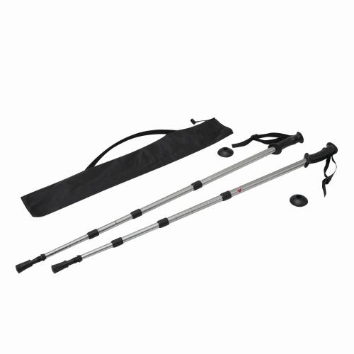 Set Nordic Walking stokken zwart/zilver