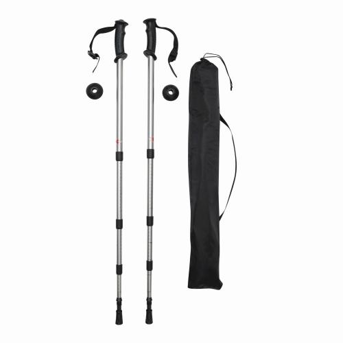 Set Nordic Walking stokken zwart/zilver