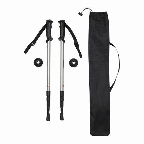 Set Nordic Walking stokken zwart/zilver