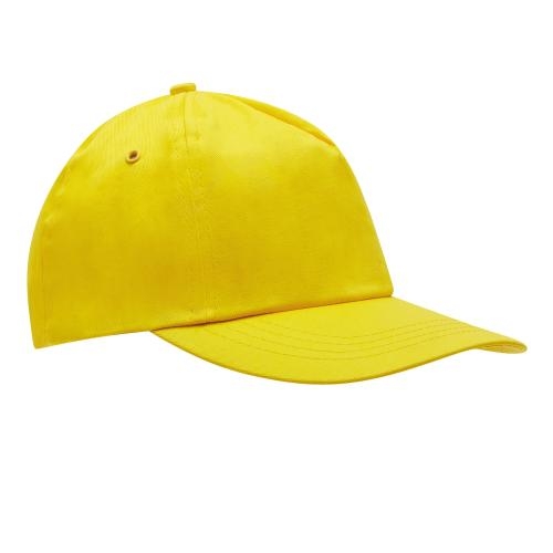 Katoenen baseball cap geel