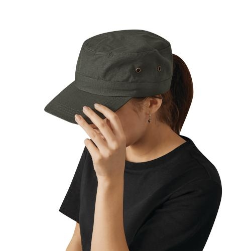 Cap Military donkergroen