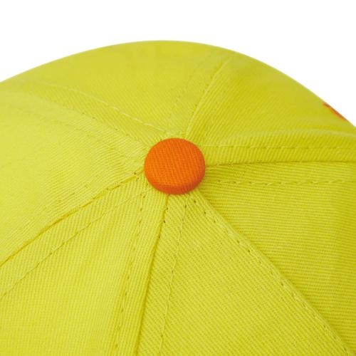 Katoenen kinder cap geel/oranje