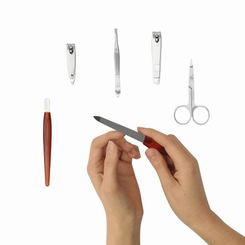 6-delige manicureset zwart