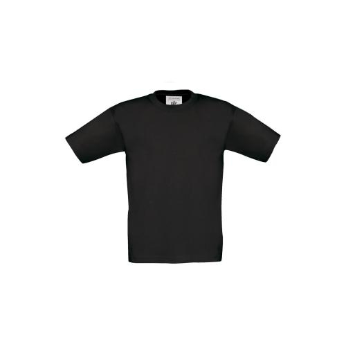 B&C Exact kinder T-shirt 190 zwart,3-4