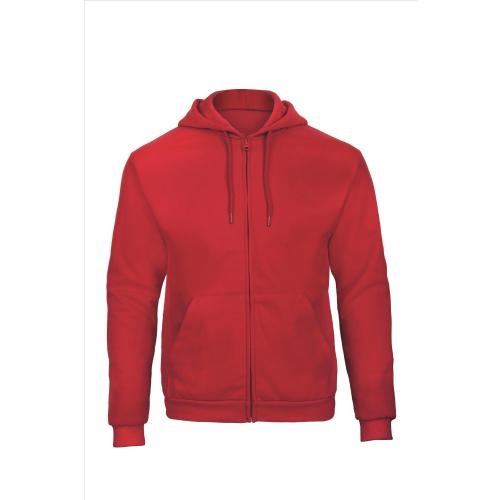Hoodie met full zip rood,m