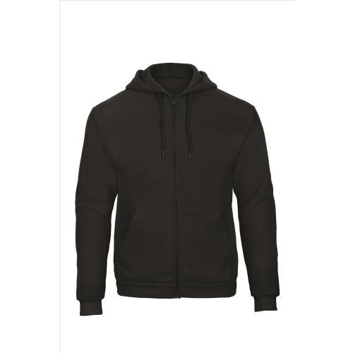 Hoodie met full zip zwart,l