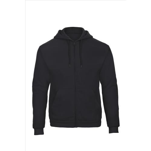 Hoodie met full zip navy,l