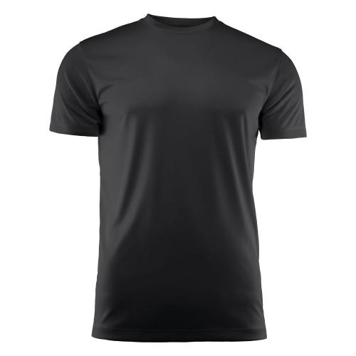 Printer sport T-shirt Run zwart,l