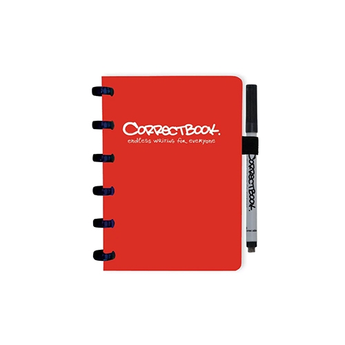 Correctbook A6 uitwisbaar rood