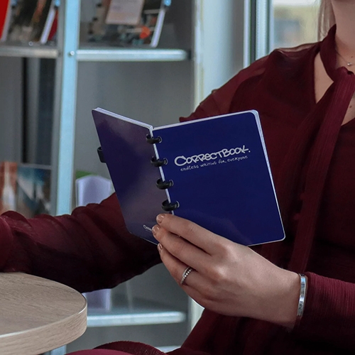Correctbook A6 uitwisbaar navy