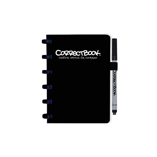 Correctbook A6 uitwisbaar zwart